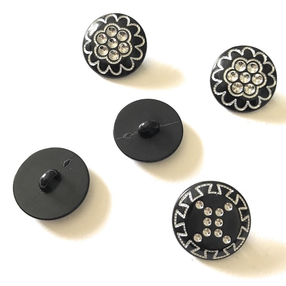 5 Rhinestone Buttons - NWOT - Picture 3 of 4